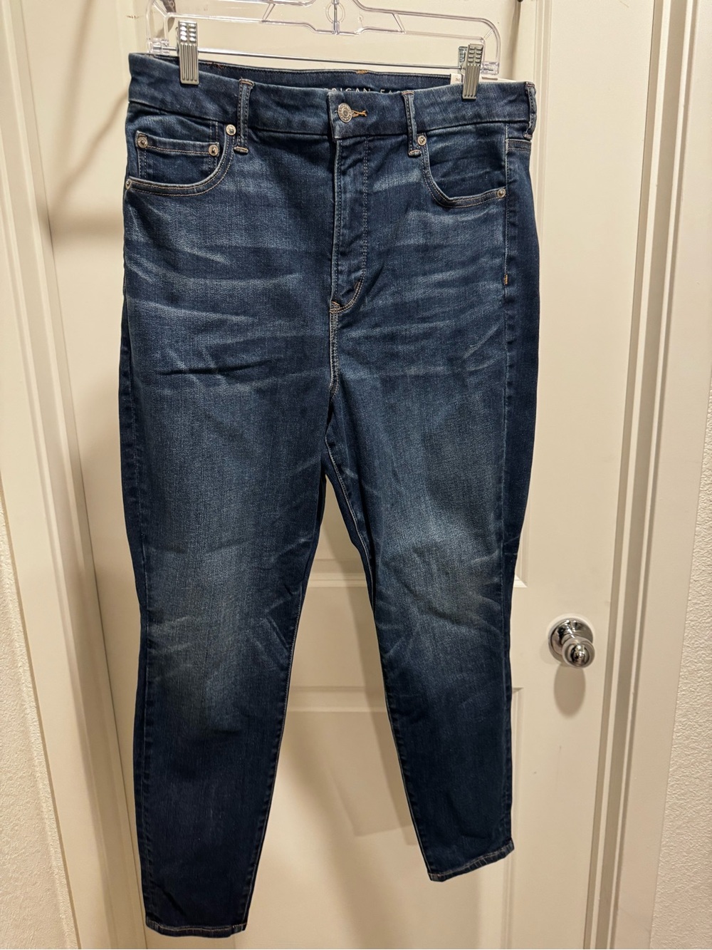 NWT! American Eagle Curvy Super Hi Rise Jegging - Dark Blue Wash - 14S